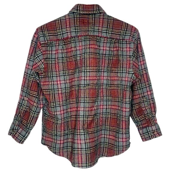 Sir Pendleton Shirt Boys Large Fine Worsted Wool Gray Plaid - Picture 5 of 6